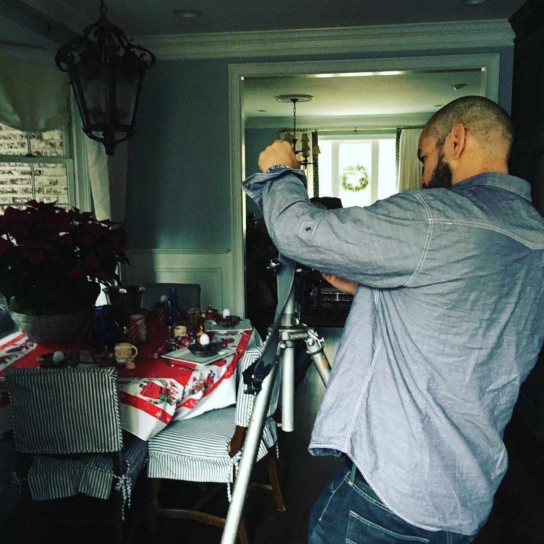 Current situation: photo dude Christopher Oquendo is here shooting our double-wide all dressed up for the @ajcnews. Look for story and pix in this Sunday's Homefinder section. In the meantime I've been up, wearing makeup and non yoga pants since 6:30 a.m.